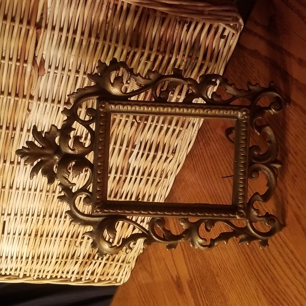 Antique Bronze Brass Multicasted Photograph Frame